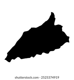 Hoima District map, administrative division of Uganda. Vector illustration.
