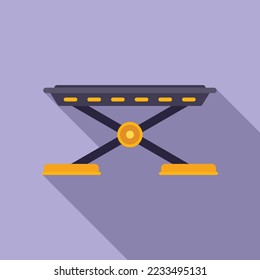 Hoist car lift icon flat vector. Auto garage. Repair service