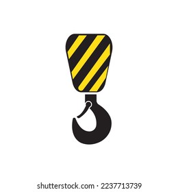 Hoist crane icon logo vector illustration design