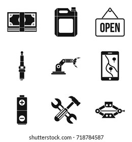 Hoist icons set. Simple set of 9 hoist vector icons for web isolated on white background