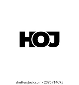 HOJ letter monogram typography logo vector