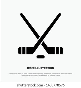 Hokey, Ice Sport, Sport, American solid Glyph Icon vector