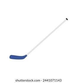 Hokey stick flat design vector illustration. Hokey puck stick isolated, sport ice icon, game equipment, goal or competition, leisure and activity. Sport hockey object icon concept.