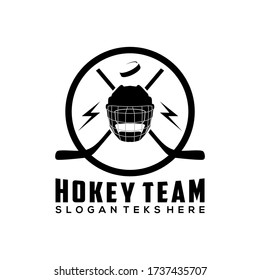 hokey team logo design vector