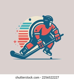 hokey team sport logo design template in format