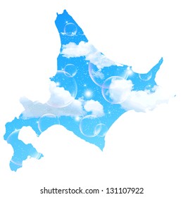Hokkaido cloud sky map