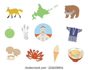Hokkaido Japan. Food and animals.