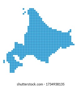 Hokkaido Map dot blue icon