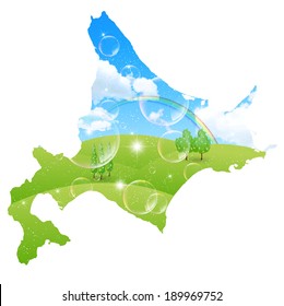 Hokkaido map landscape