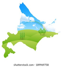Hokkaido map landscape
