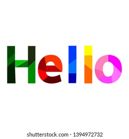 Hola. Hello in Spanish. Vector calligraphic hand written inscription of splash paint