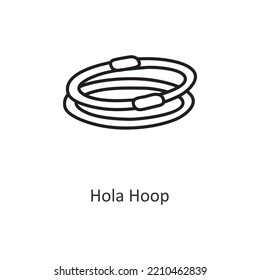 Hola Hoop Vektorgrafik-Design-Illustration. Workout-Symbol auf weißem Hintergrund EPS10-Datei