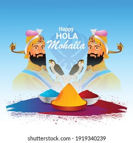 Hola mohalla celebration sikh festival greeting card