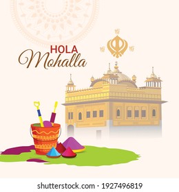 Hola mohalla celebration sikh festival greeting card