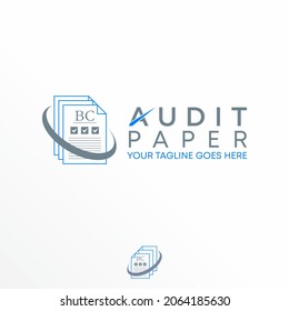 Hold 3 papers and Checklist image graphic icon logo design abstract concept vector stock. Can be used as a symbol related to Audit.
