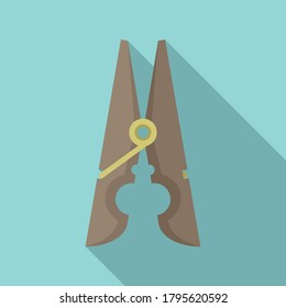 Hold clothes pin icon. Flat illustration of hold clothes pin vector icon for web design