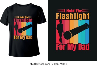 I hold the flashlight for my Dad