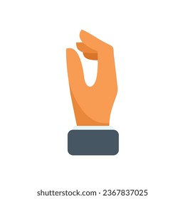 Hold gesture icon flat vector. Finger palm. Sign thumb isolated