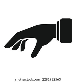 Hold gesture icon simple vector. Finger palm. Sign thumb