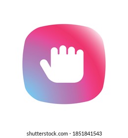 Hand halten - Schaltfläche für das Symbol App
