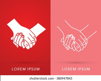 Hold hand graphic vector.