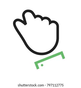 Hold, hand icon