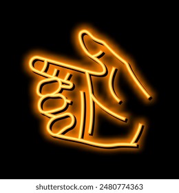 hold hand neon light sign vector. hold hand illustration