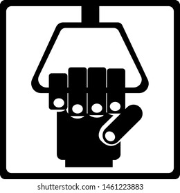 Hold the handrail icon. Vector illustration.