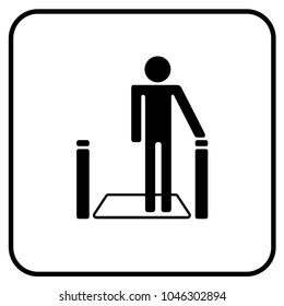 Hold Handrail Sign White. Vector.