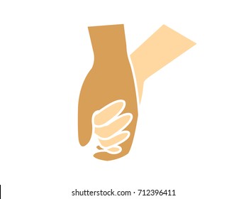 Hold hands vector