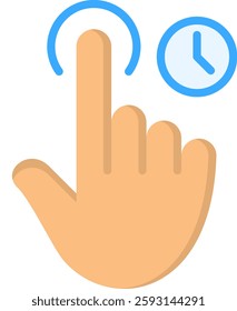 Hold Icon Flat Vector Illustration
