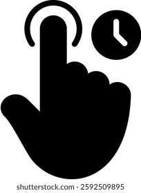 Hold Icon Glyph Vector Illustration