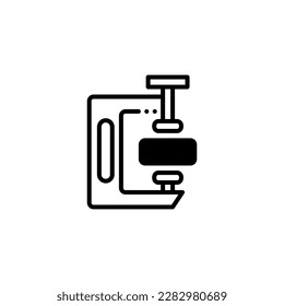 Hold materials securely in place icons