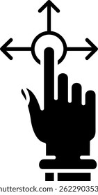 Hold and Move Line vector Icon Design