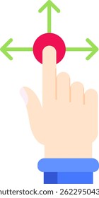 Hold and Move Line vector Icon Design