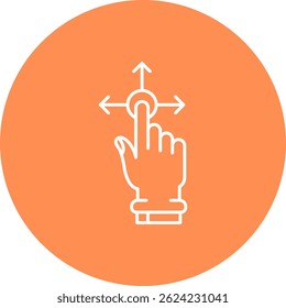Hold and Move Line vector Icon Design