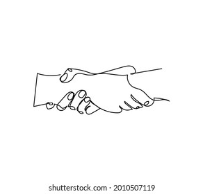 Hold on to the wrists gesture one line art. Continuous line drawing of gesture, hand, Helping Hand, Rescue.