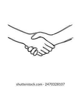 Hold one's hands continuous line drawing. one line art, People shaking hands one line. Vector illustration for poster, card, logo, banner valentine day, wedding,Coffee cup and t-shirt