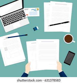 hold paper document business top notebook vector