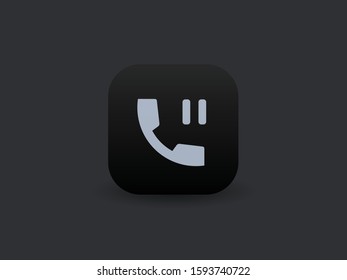 Hold Phone Call - Vector App Icon