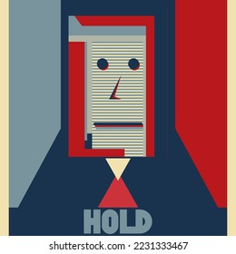 HOLD pun campaign poster vector