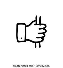 hold something icon in vector. Logotype - Doodle
