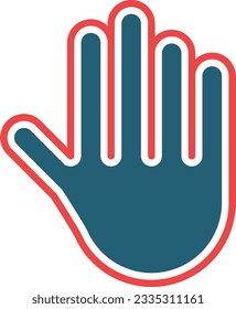 Hold Vector Glyph Two Color Icon For Personal And Commercial Use.
