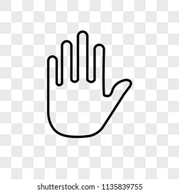 Hold vector icon on transparent background, Hold icon