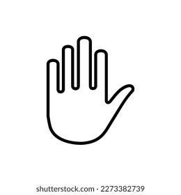 Halten Sie Vektorsymbol, Outline-Stil, einzeln auf weißem Hintergrund.