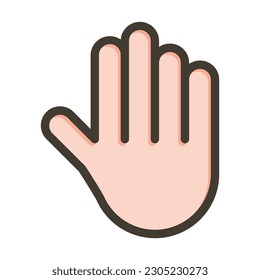 Diseño de iconos de colores rellenos de la línea gruesa del vector
