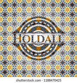 Holdall arabesque badge. arabic decoration.