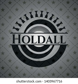 Holdall dark emblem. Vector Illustration. Detailed.