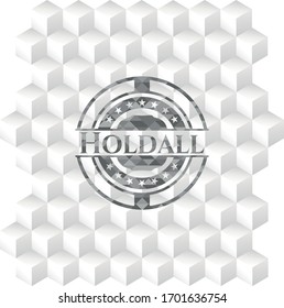 Insignia gris Holdall con fondo blanco cúbico geométrico