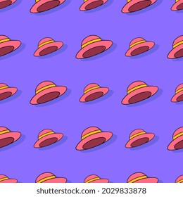 holday hat seamless repeat pattern. background vector illustration.